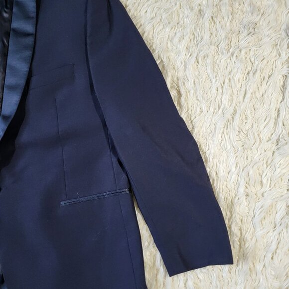 Ryan Seacrest Distinction Mens100% Wool Navy Blazer - Size 46R - Picture 4 of 14